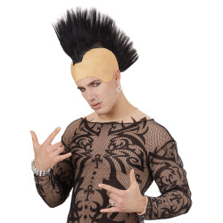 Punková parochňa s čiernym mohawkom